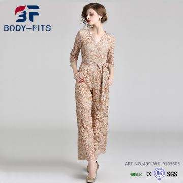 Elegant V Neck Dantèl jumpsuit